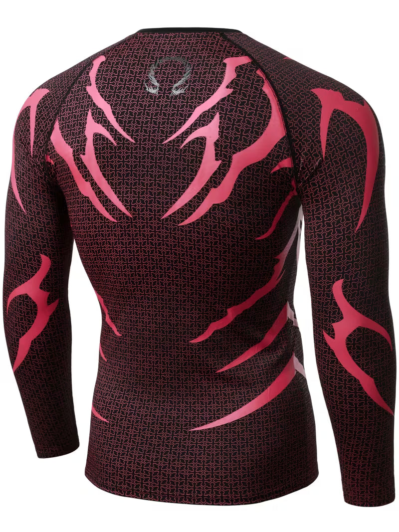 Divinity Doomtech Black Red Compression - Long Slevees