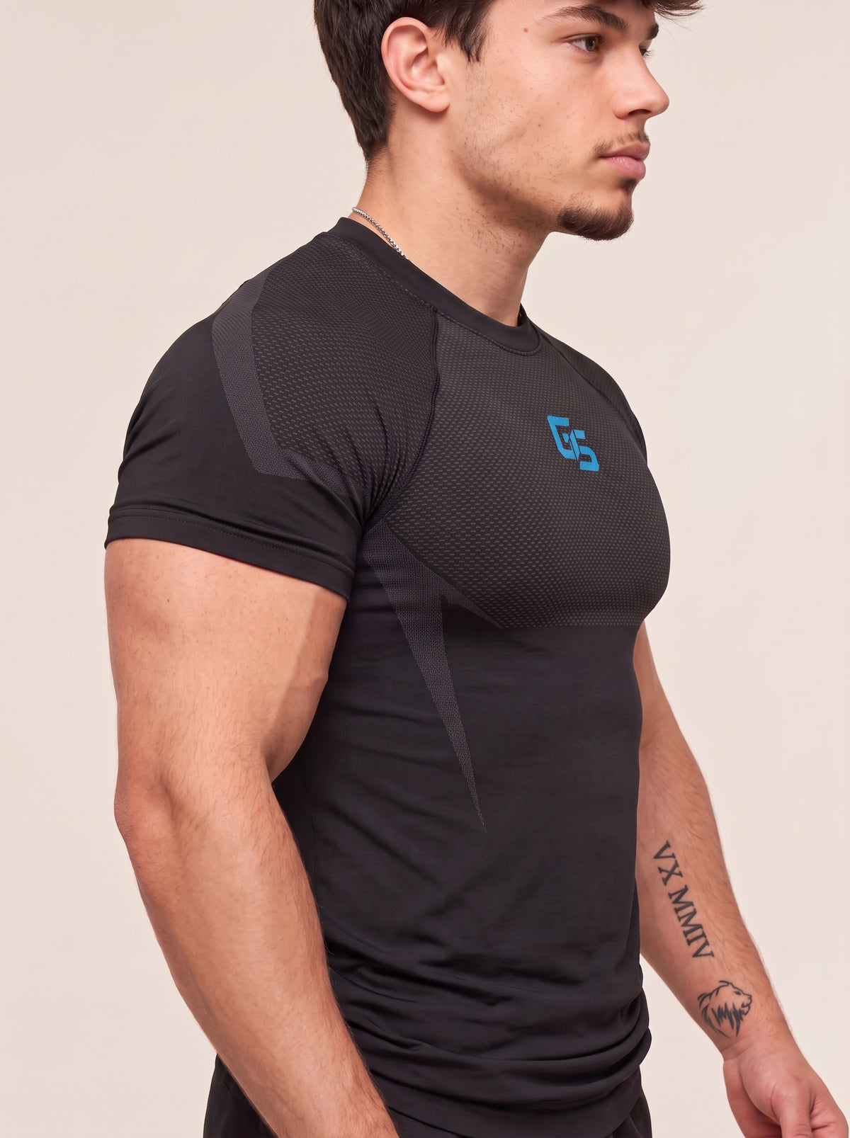 Onyx 5.0 seamless compression black/ brand blue