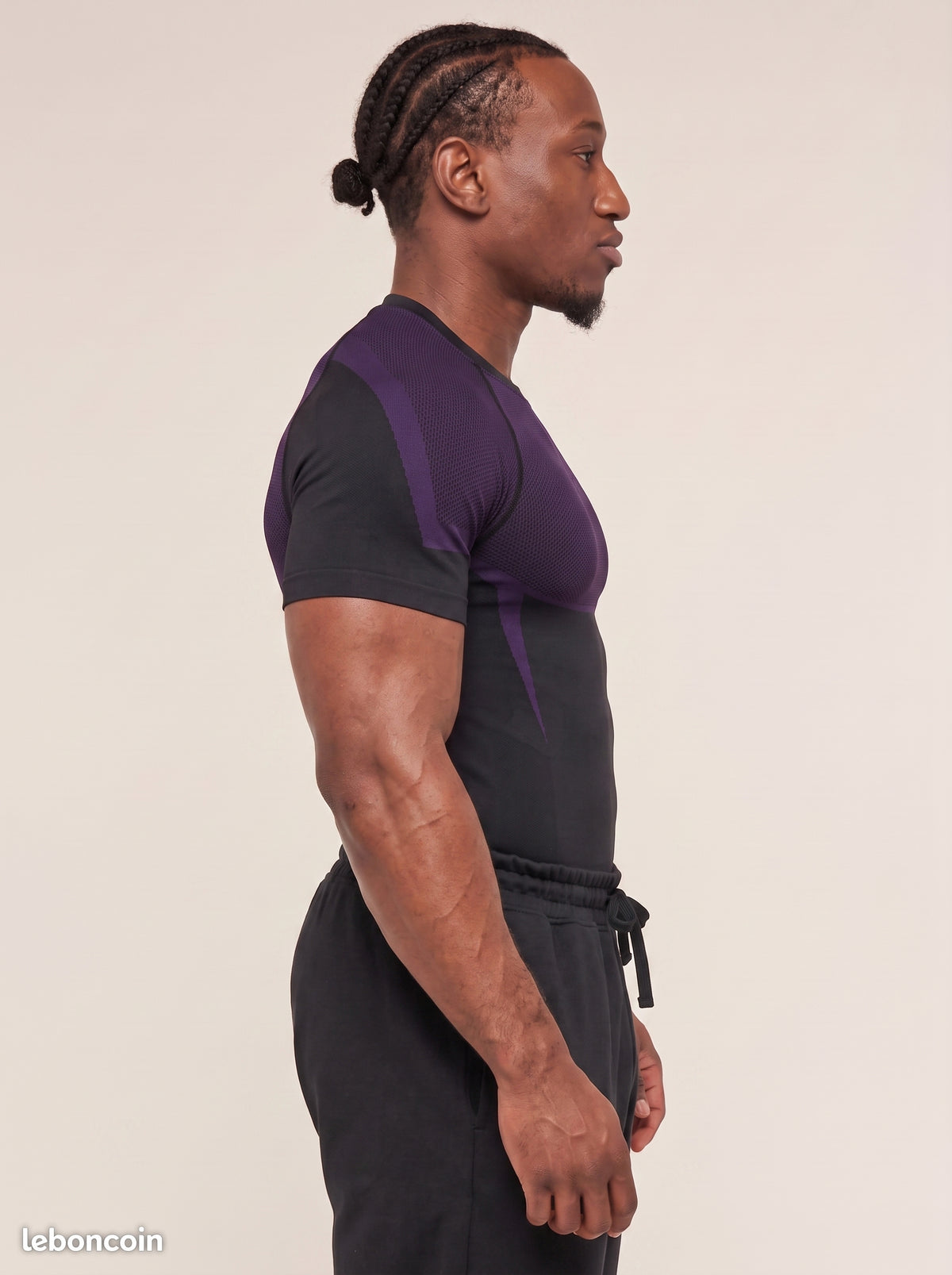 Onyx 5.0 Seamless Compression Tee-Black/Purple