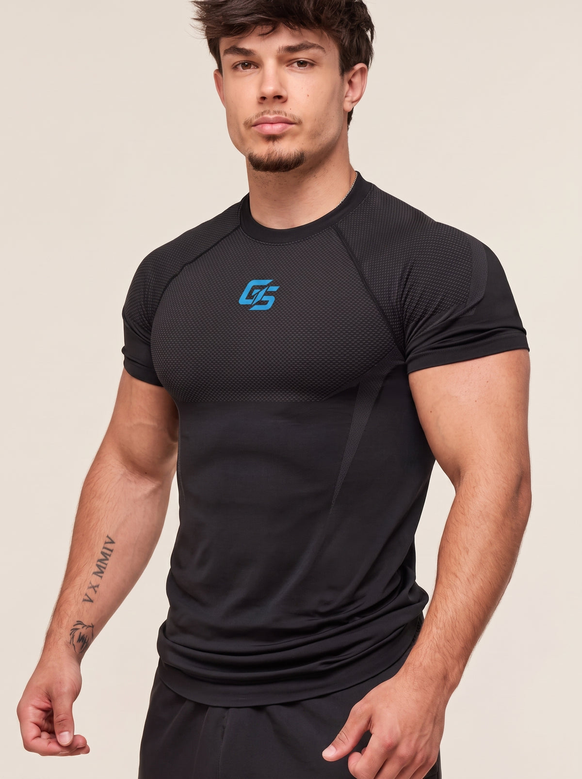 Onyx 5.0 seamless compression black/ brand blue