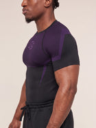 Onyx 5.0 Seamless Compression Tee-Black/Purple