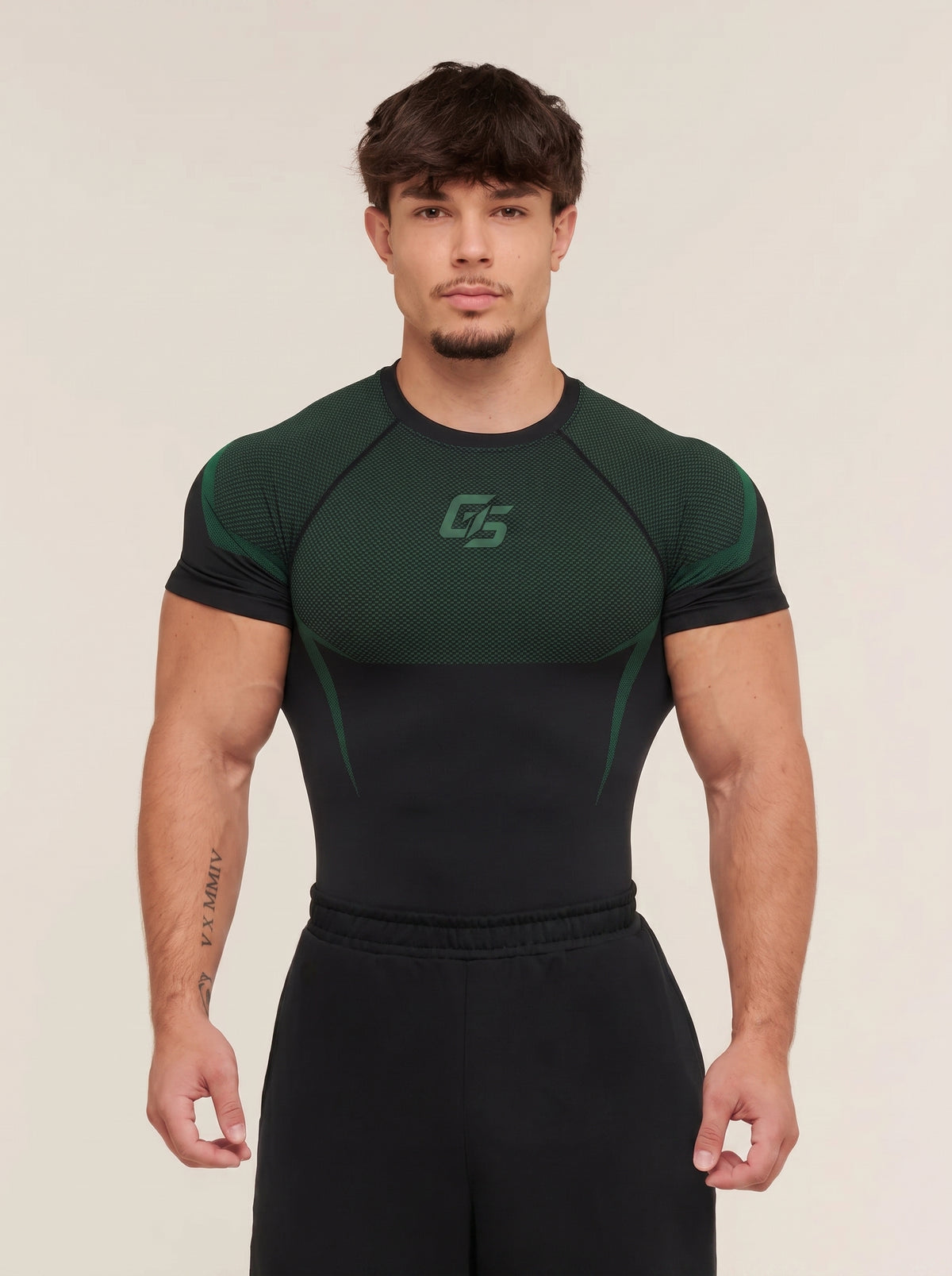 Onyx 5.0 Seamless T-Shirt Black/Lift Green