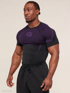 Onyx 5.0 Seamless Compression Tee-Black/Purple