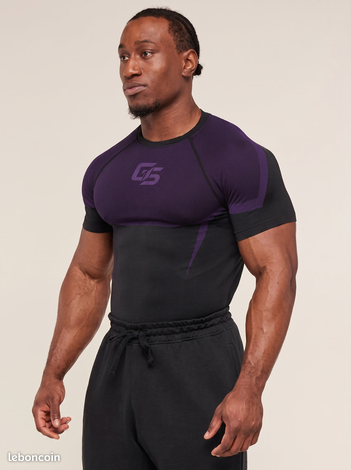 Onyx 5.0 Seamless Compression Tee-Black/Purple