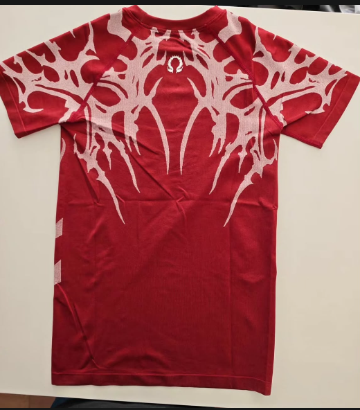 Divinity Doom tech Red White short sleeve compression