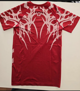 Divinity Doom tech Red White short sleeve compression