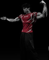 Divinity Doom tech Red White short sleeve compression